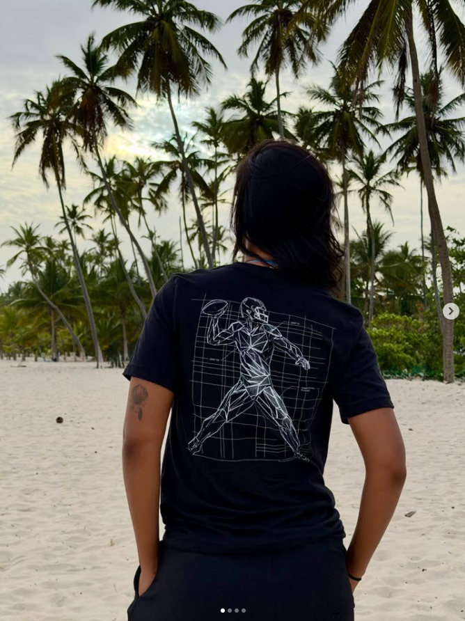 Only Human Quarterback Schematic Tee, back print